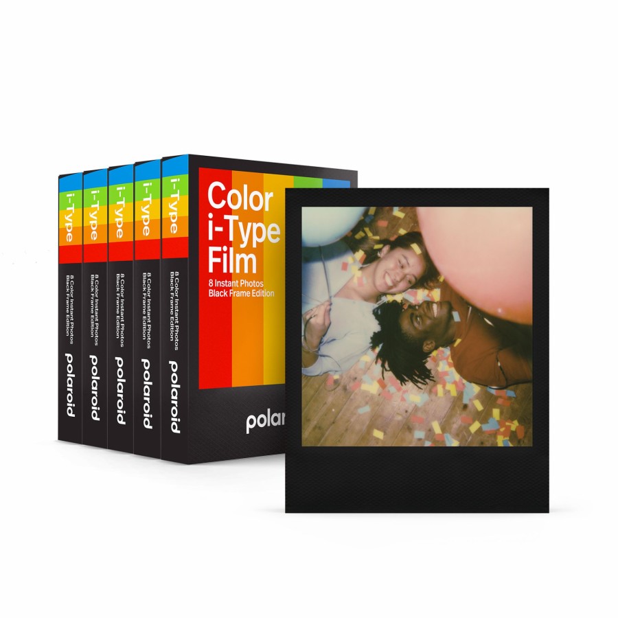 Instant Film Polaroid | Color I-Type Film Black Frame Five Pack