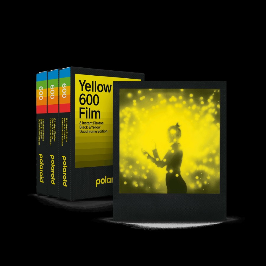 Instant Film Polaroid | Duochrome Film For 600 - Black & Yellow Edition Triple Pack