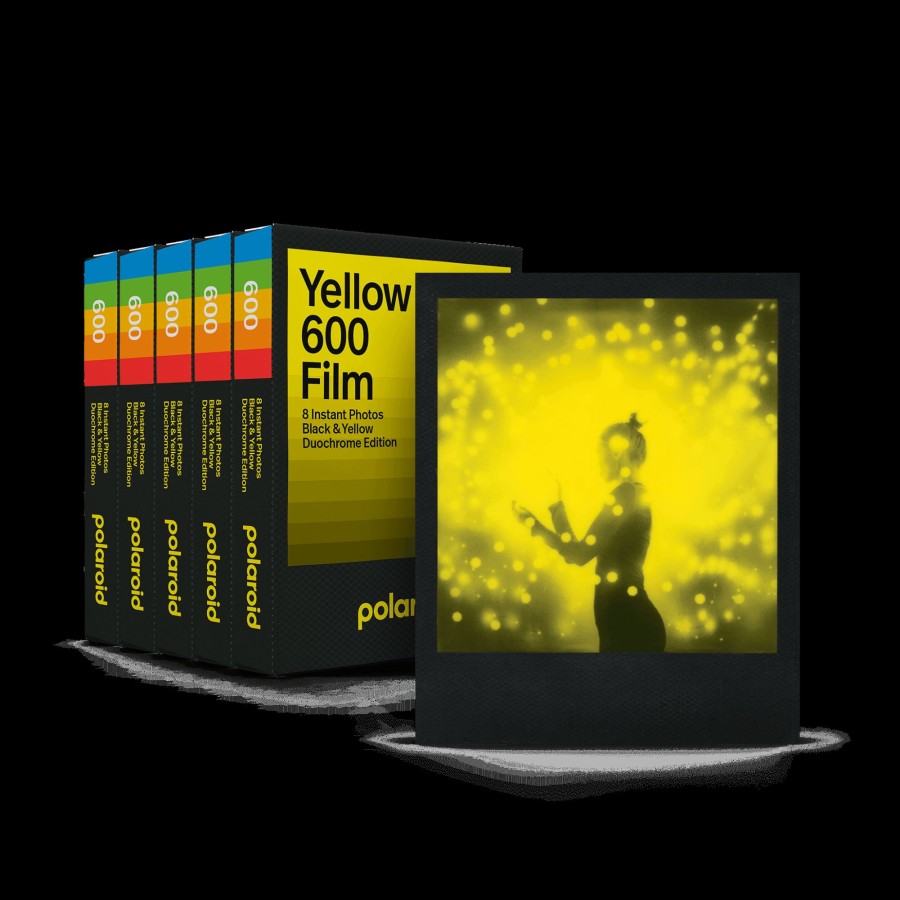 Instant Film Polaroid | Duochrome Film For 600 - Black & Yellow Edition Five Pack